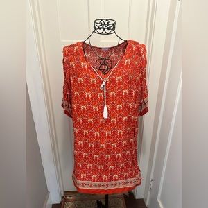 HALIFE SoHo Bohemian V Neck Tunic Dress